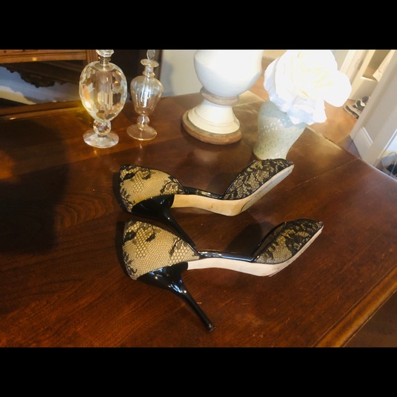 Jimmy Choo Sexy Black Open Toe D’Orsay Pump